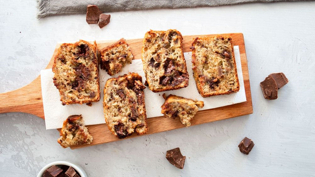 Budin de Banana con Coco y Chocolate