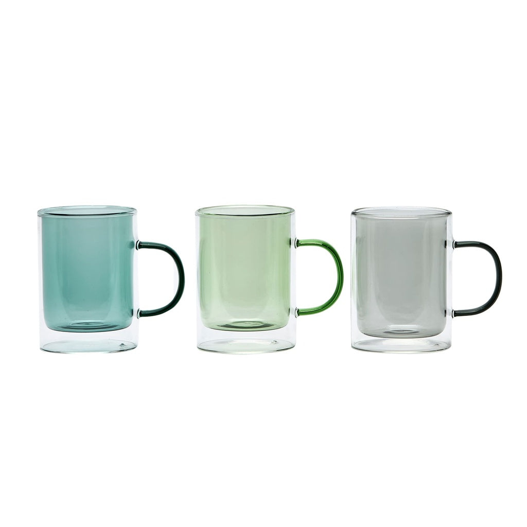 Mug doble vidrio color 250 ml