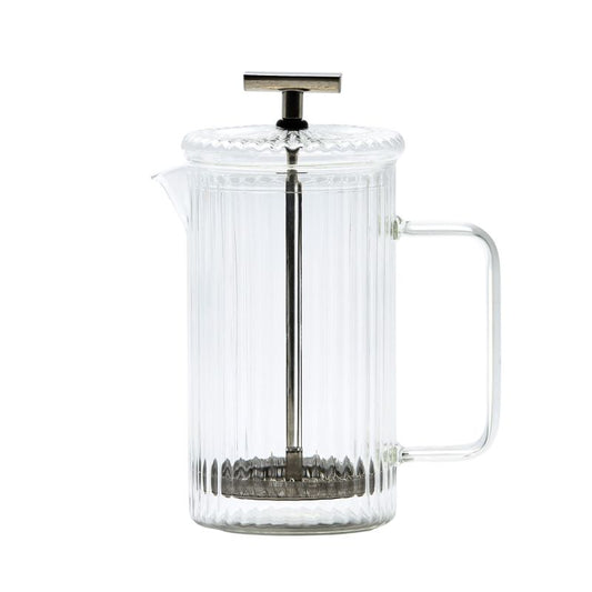 Cafetera de vidrio rallada con embolo 600ml
