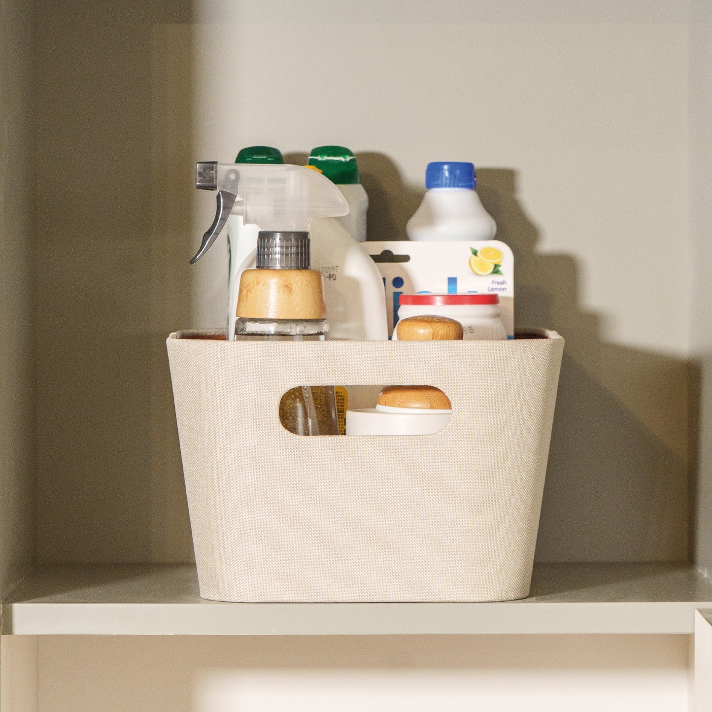 Organizador multiuso crema 23x31x15 cm