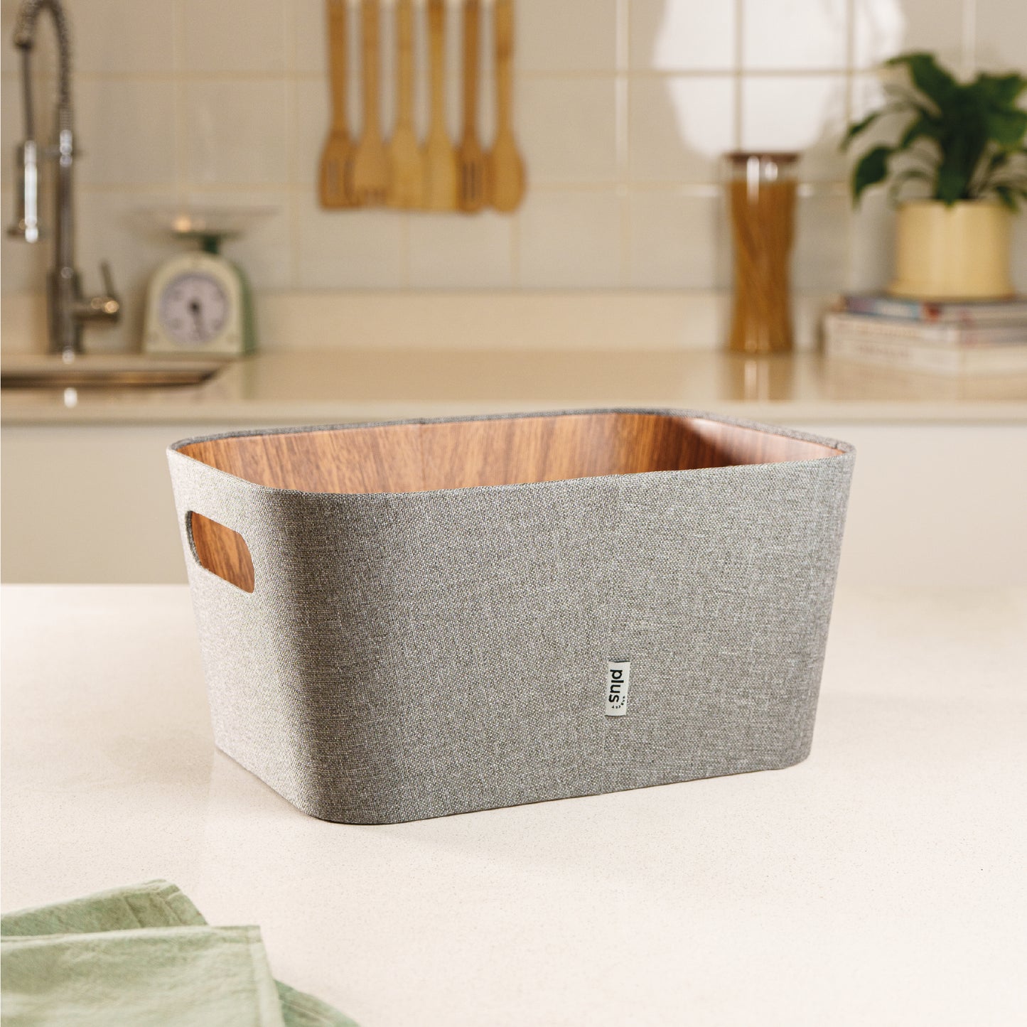 Organizador multiuso gris 23x31x15 cm