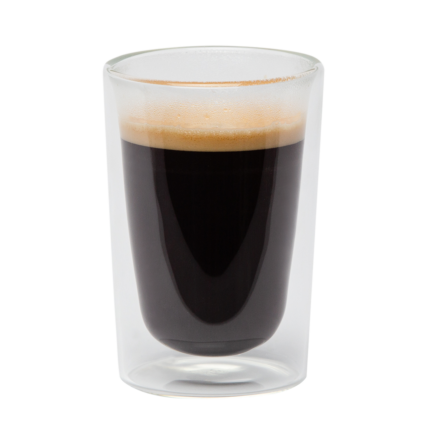 Vaso doble vidrio 80ml 7.5cm de alto