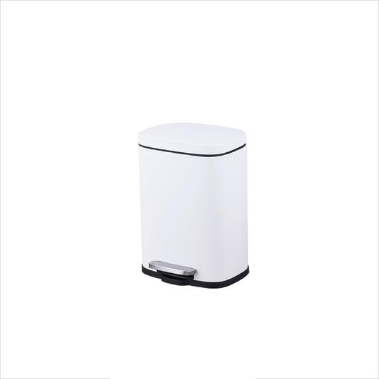 Cesto rectangular ac/inox 5L blanco