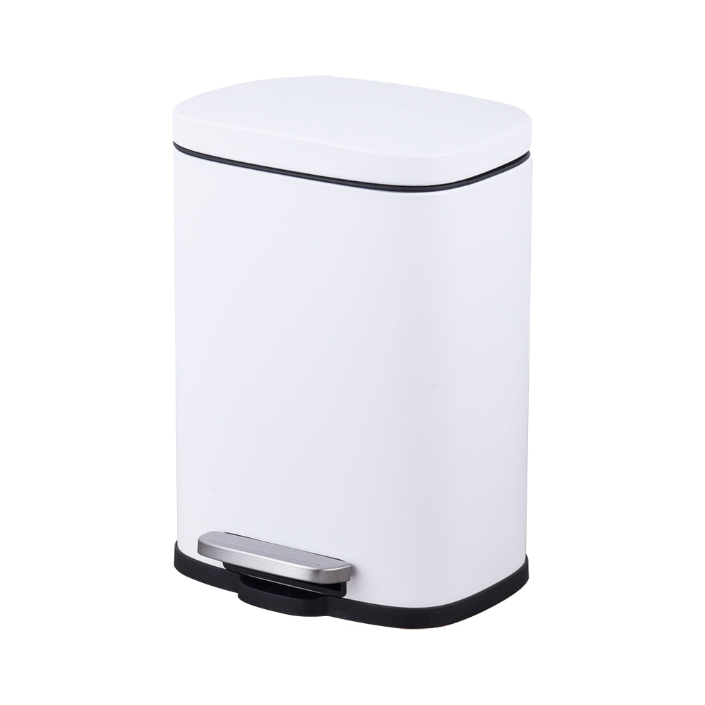 Cesto rectangular ac/inox 5L blanco