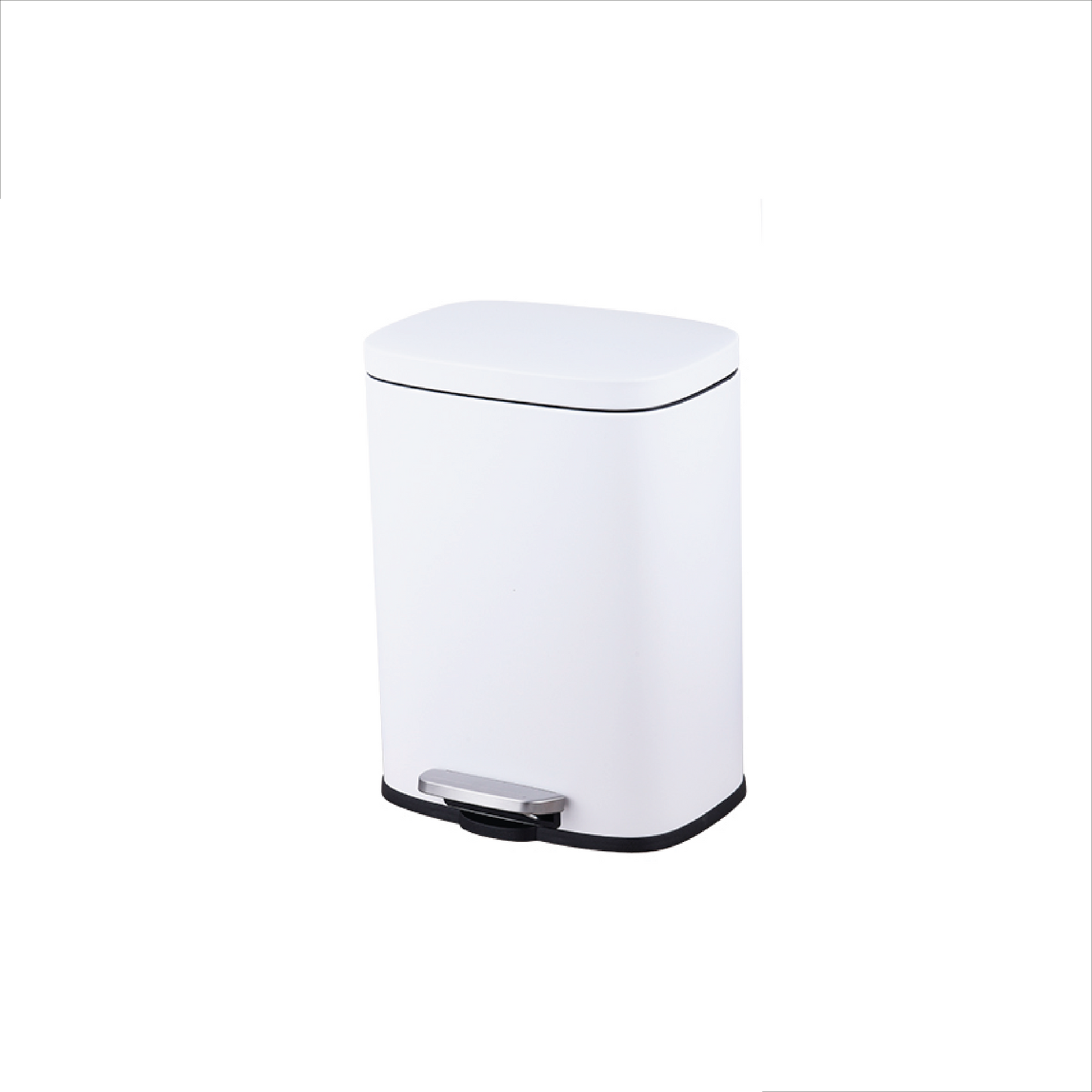 Cesto rectangular ac/inox 12L blanco