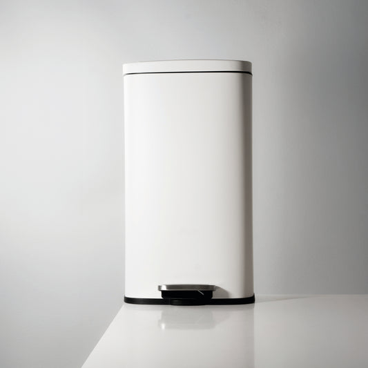 Cesto rectangular ac/inox 30L blanco