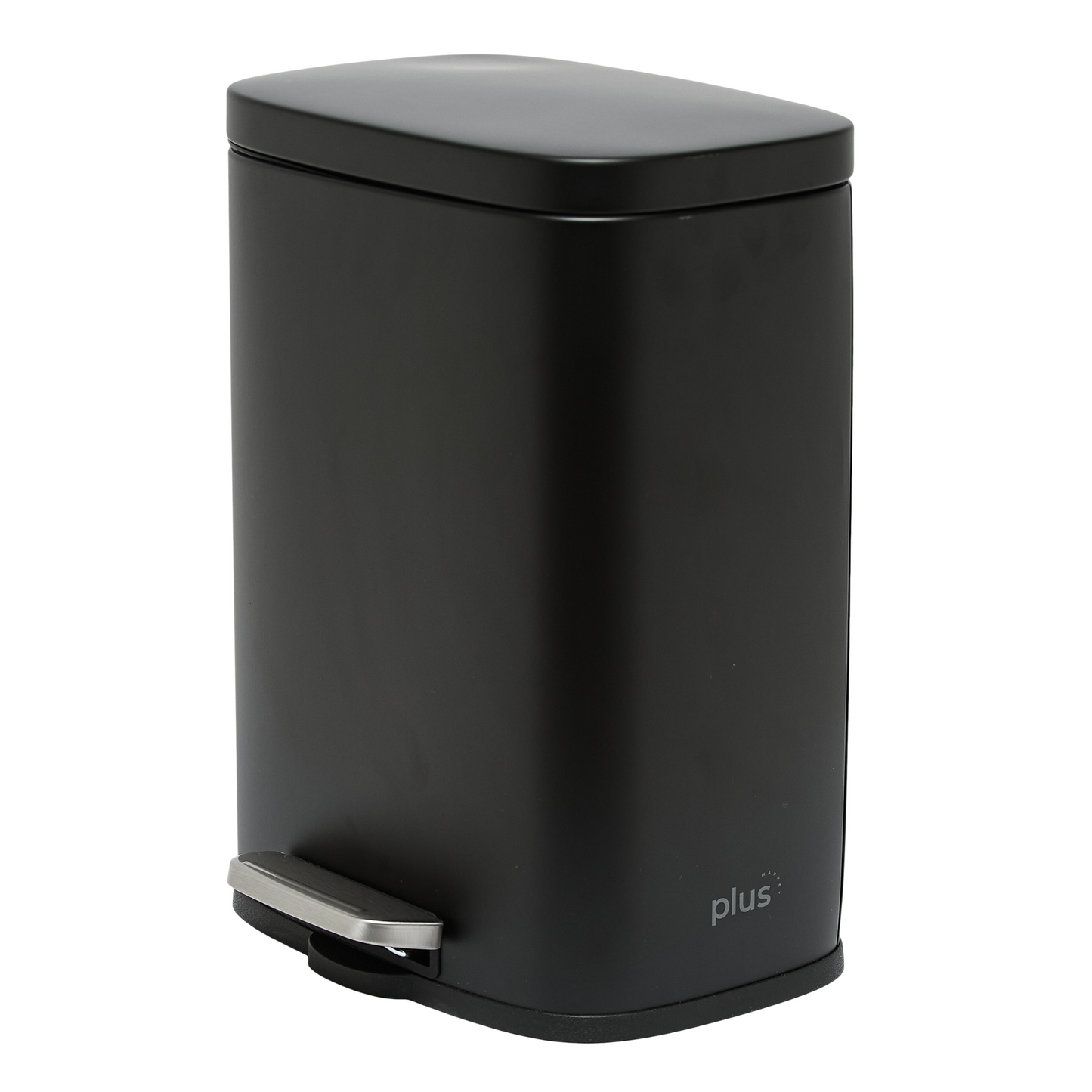 Cesto rectangular de acero inoxidable Negro de 5L