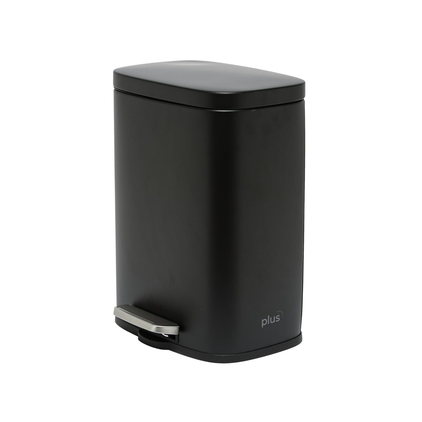 Cesto rectangular de acero inoxidable Negro de 12L