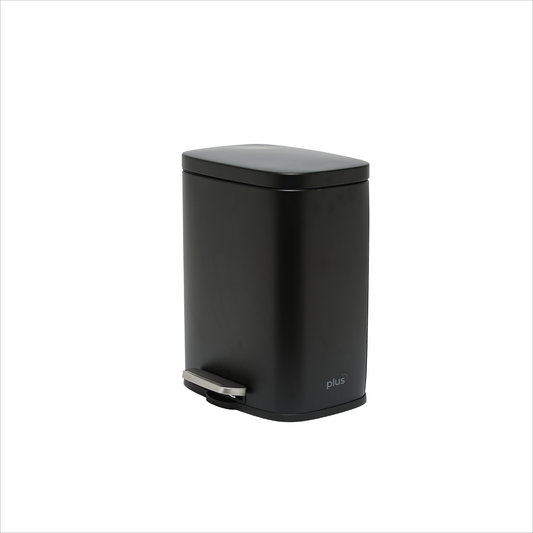 Cesto rectangular de acero inoxidable Negro de 12L