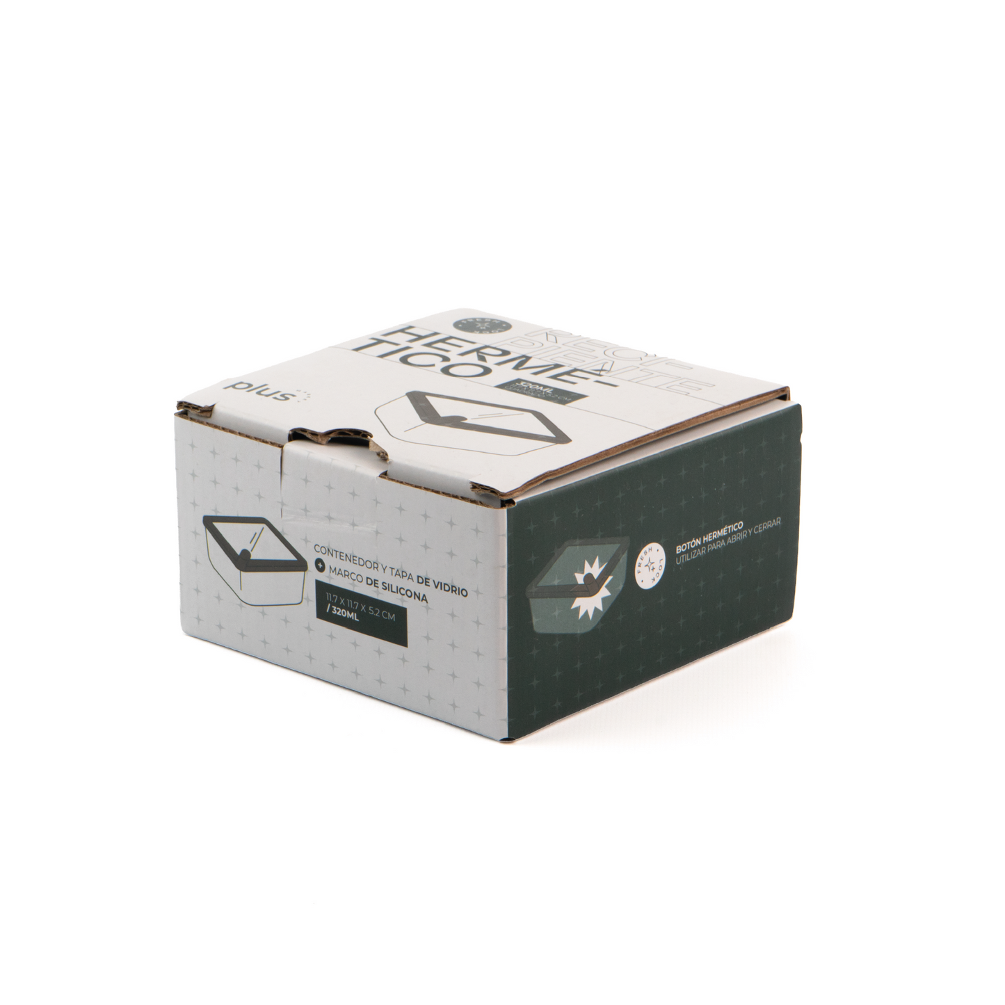 Contenedor de Vidrio Hermetico con Tapa 320ml