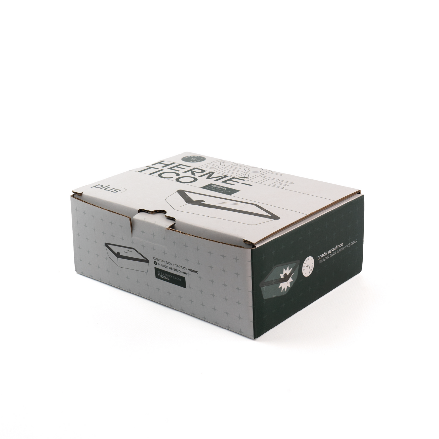 Contenedor de Vidrio Hermético con Tapa 1520ml