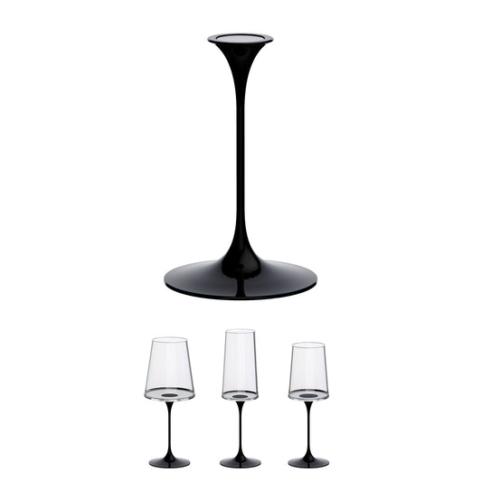 Tallo para copas de cristal imantado Negro