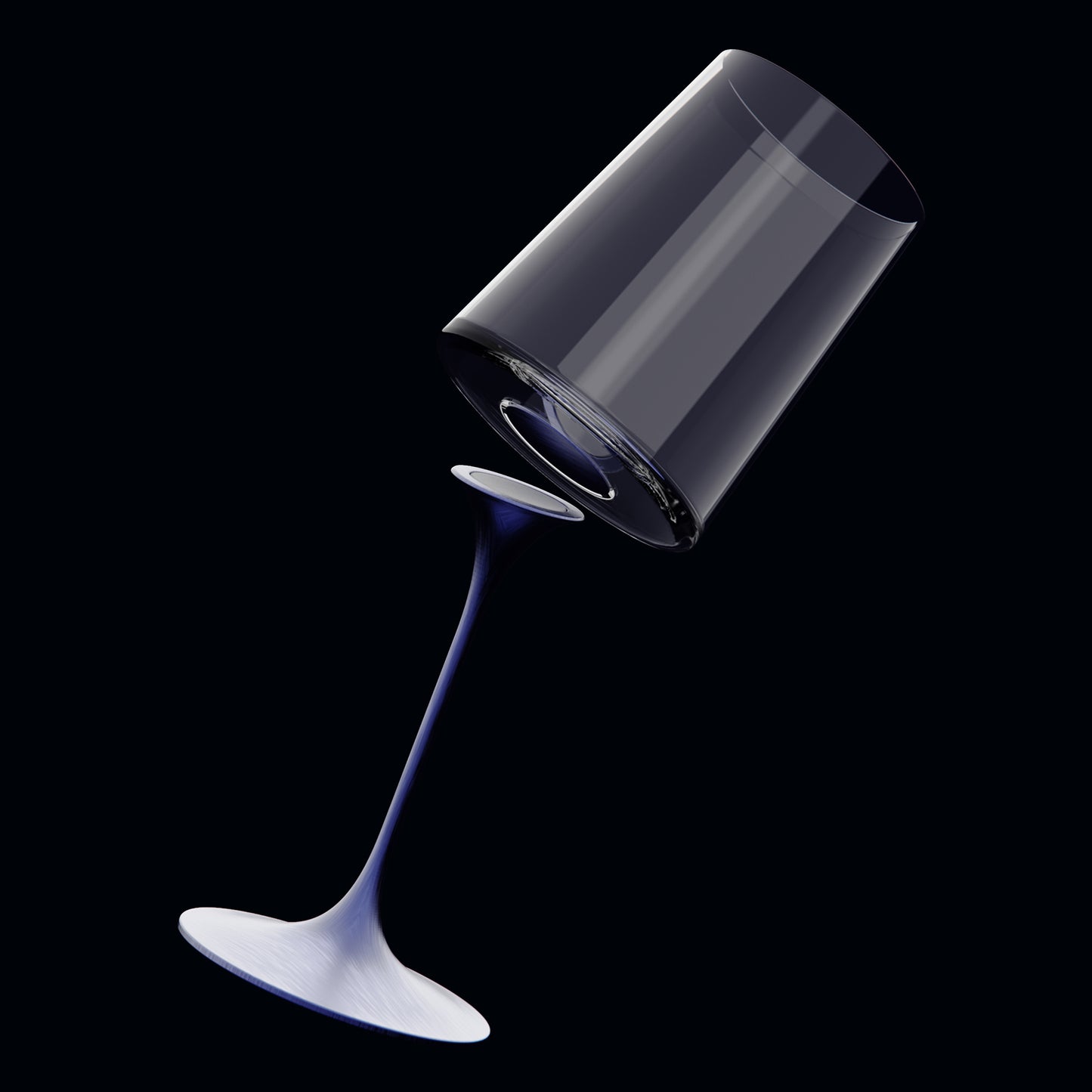 Tallo para copas de cristal imantado Azul