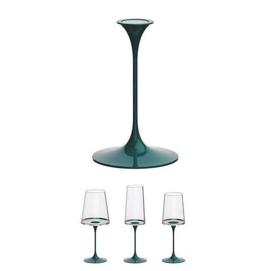 Tallo para copas de cristal imantado Verde