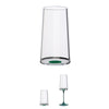 Copa cristal trago largo con imán Verde Set x 2