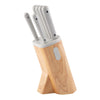 Set x7 cuchillos+taco de madera c/iman blanco
