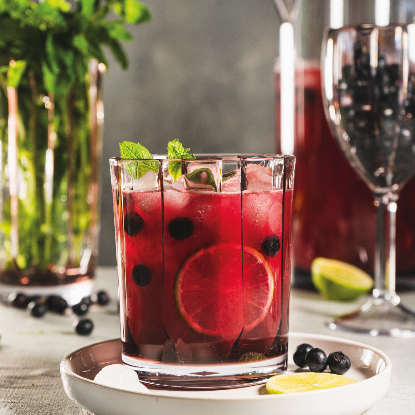 Vaso acrilico facetado 400 cc