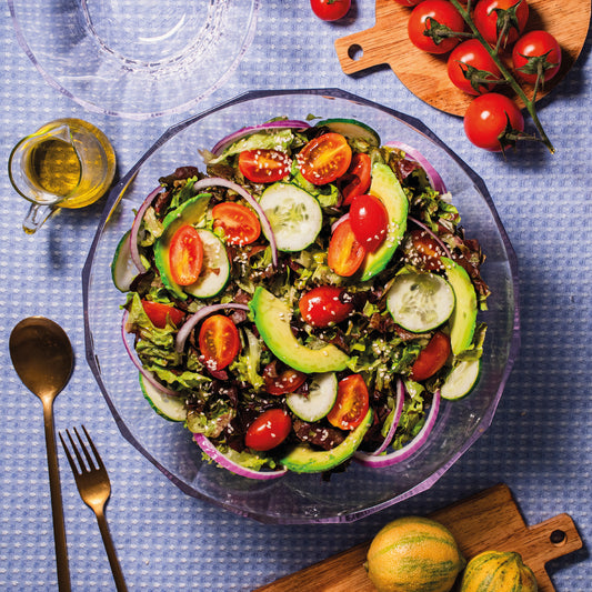 Ensaladera acrilico facetado 26 cm diam