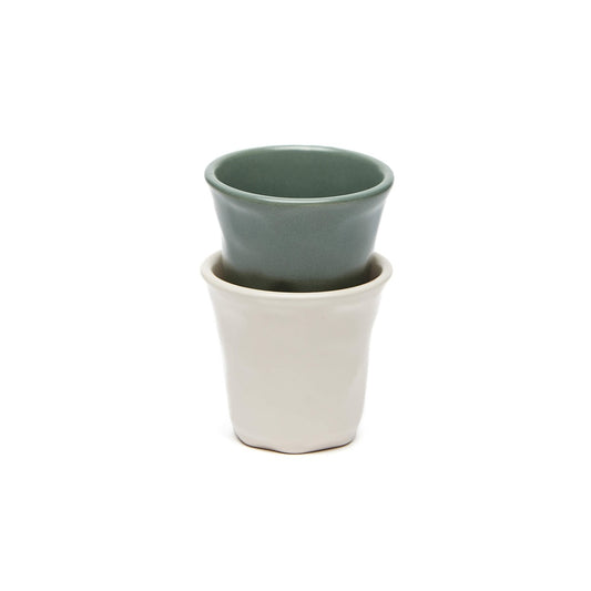 Taza expresso cerámica blanco