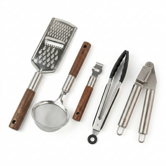 Kit Cocina Gourmet x5 (Acacia + Acero)