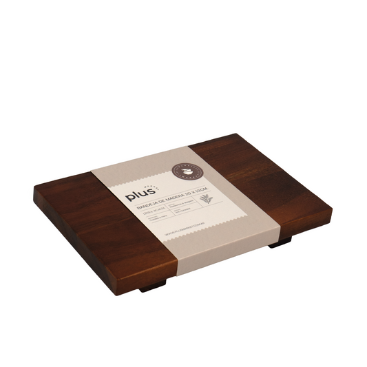 Tabla con pie acacia 20 x 13 cm