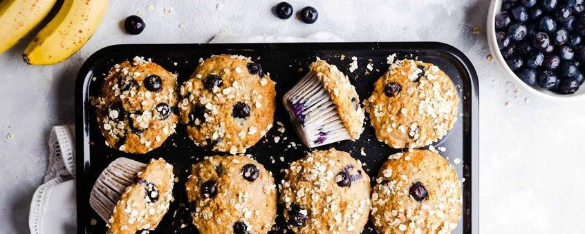 MUFFINS DE BANANA Y ARÁNDANOS by @thecookgirl