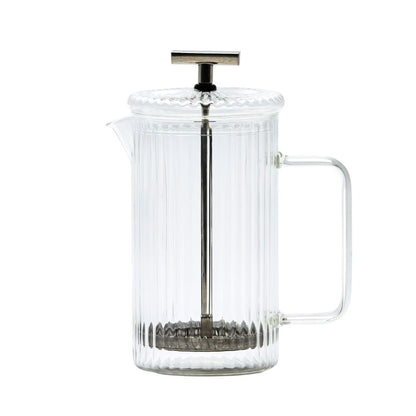 Cafetera de vidrio rallada con embolo 600ml