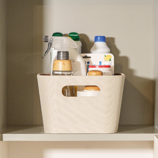 Organizador multiuso crema 23x31x15 cm