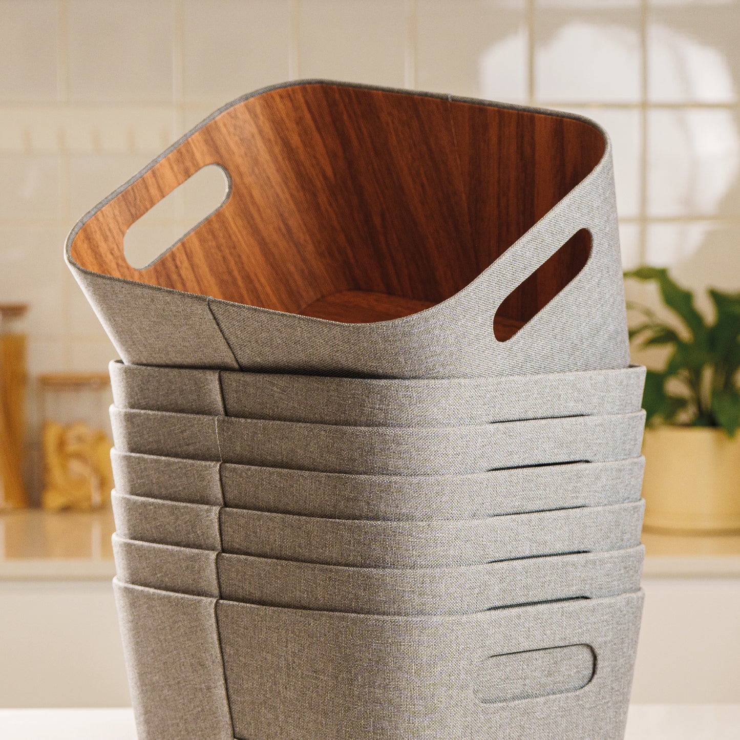 Organizador multiuso gris 30x41x20 cm