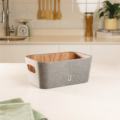 Organizador multiuso gris 26x18x11 cm