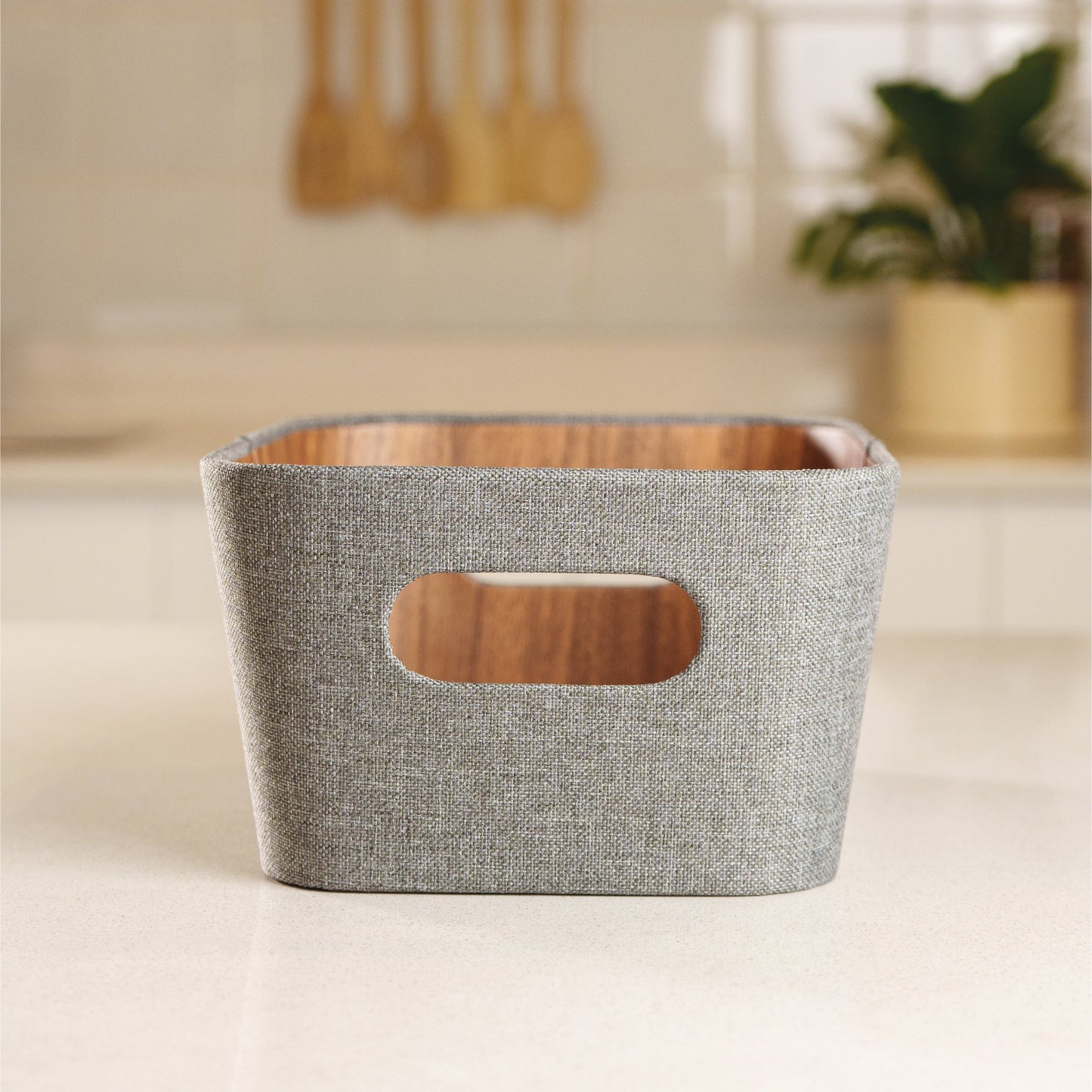 Organizador multiuso gris 26x18x11 cm
