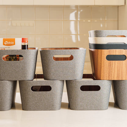 Organizador multiuso gris 23x31x15 cm