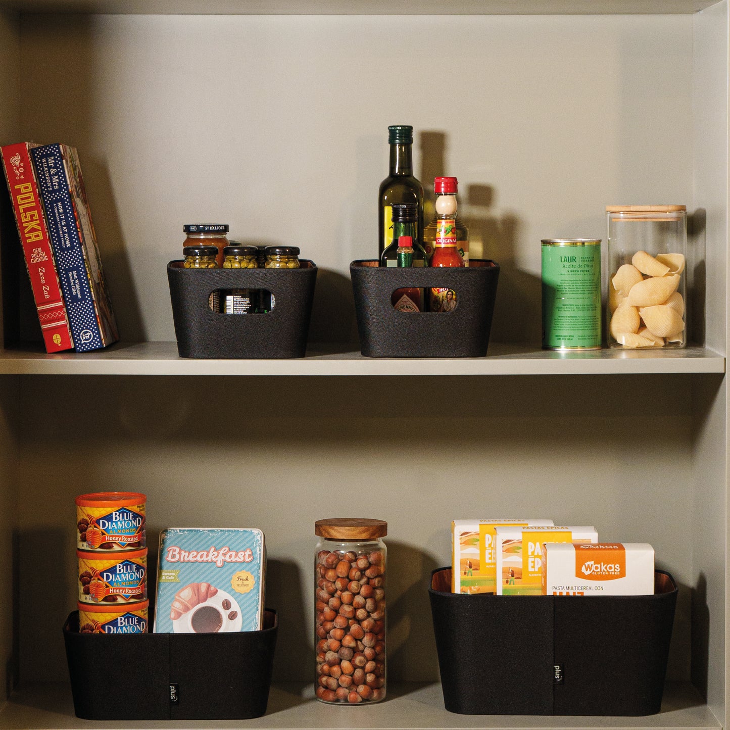 Organizador multiuso negro 30x41x20 cm