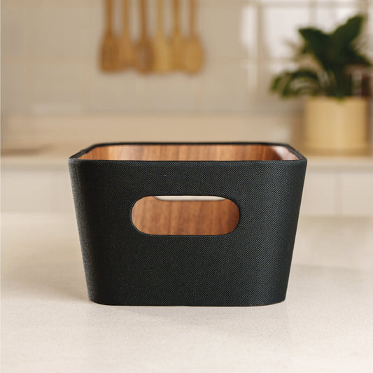 Organizador multiuso negro 26x18x11 cm