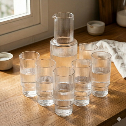 Combo Jarra Babilon 1l Con Set X6 Vasos Largos Babilon 360ml