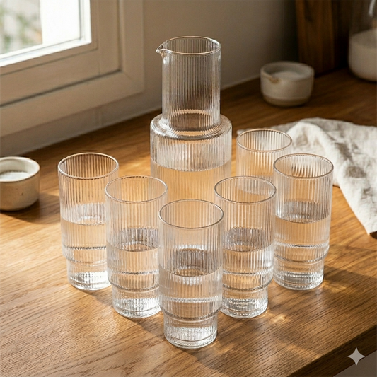 Combo Jarra Babilon 1l Con Set X6 Vasos Largos Babilon 360ml