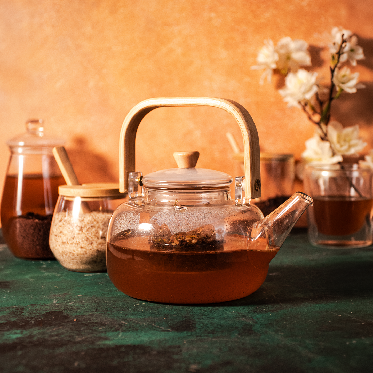 Tetera 1 lt con mango Bamboo