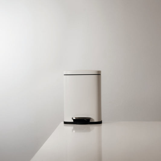 Cesto rectangular ac/inox 5L blanco