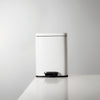 Cesto rectangular ac/inox 12L blanco