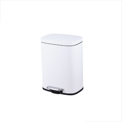 Cesto rectangular ac/inox 12L blanco