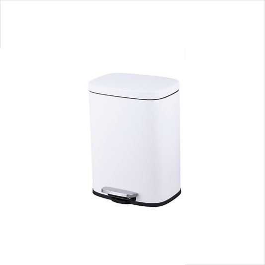 Cesto rectangular ac/inox 12L blanco