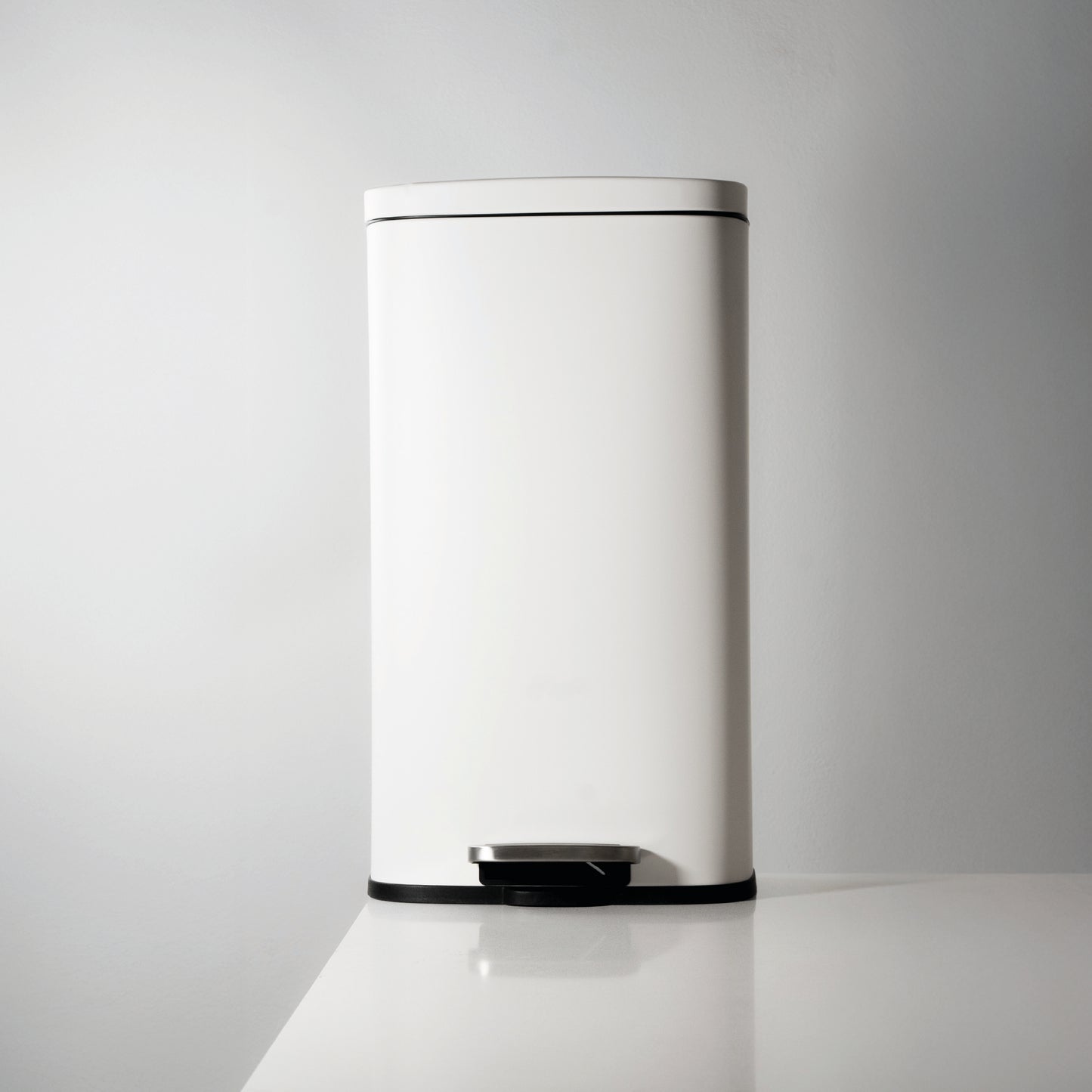 Cesto rectangular ac/inox 30L blanco