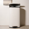 Cesto rectangular ac/inox 30L blanco