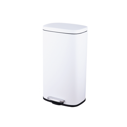 Cesto rectangular ac/inox 30L blanco