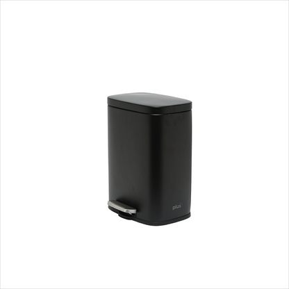 Cesto rectangular de acero inoxidable Negro de 5L