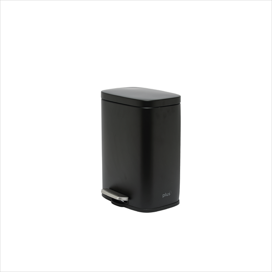 Cesto rectangular de acero inoxidable Negro de 5L