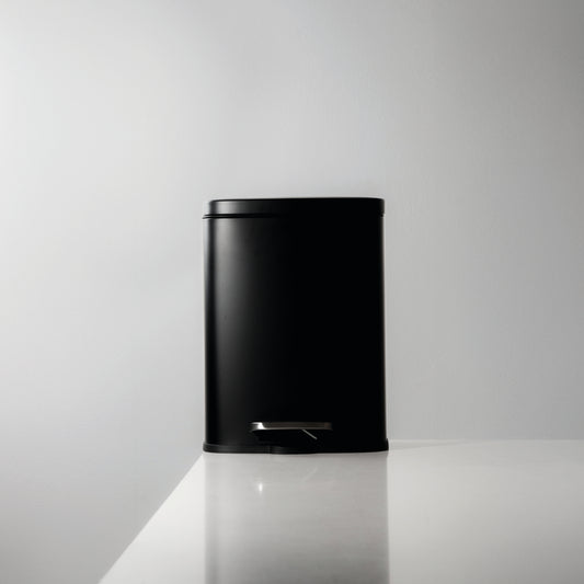 Cesto rectangular de acero inoxidable Negro de 12L