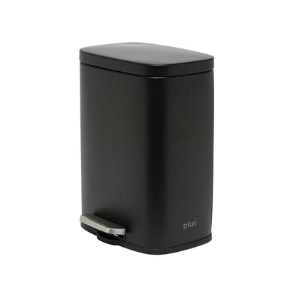 Cesto rectangular de acero inoxidable Negro de 12L