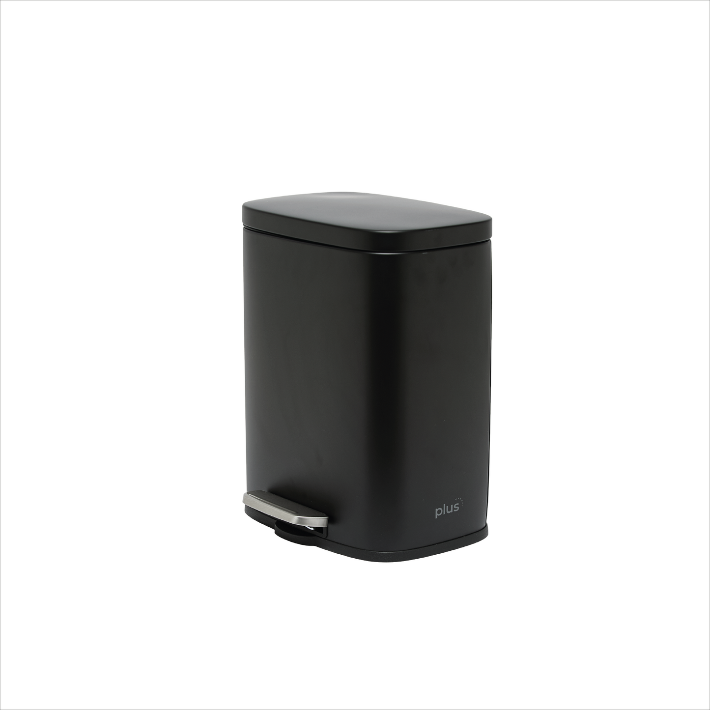 Cesto rectangular de acero inoxidable Negro de 12L