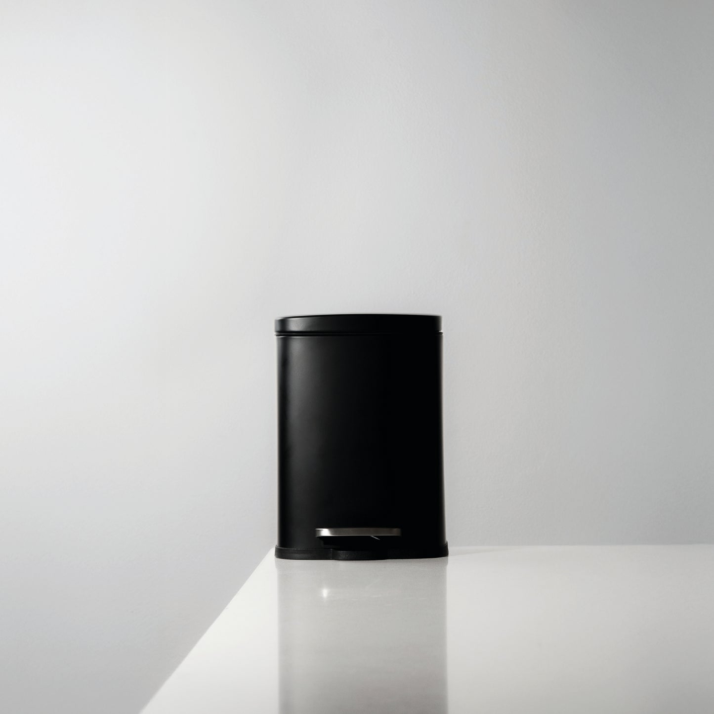 Cesto rectangular de acero inoxidable Negro de 5L